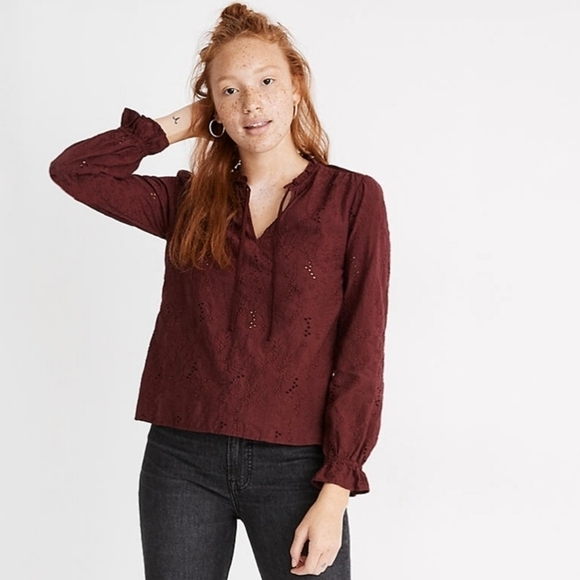 Madewell Tops - Madewell | Poplin Cotton Long Sleeve blouse size S